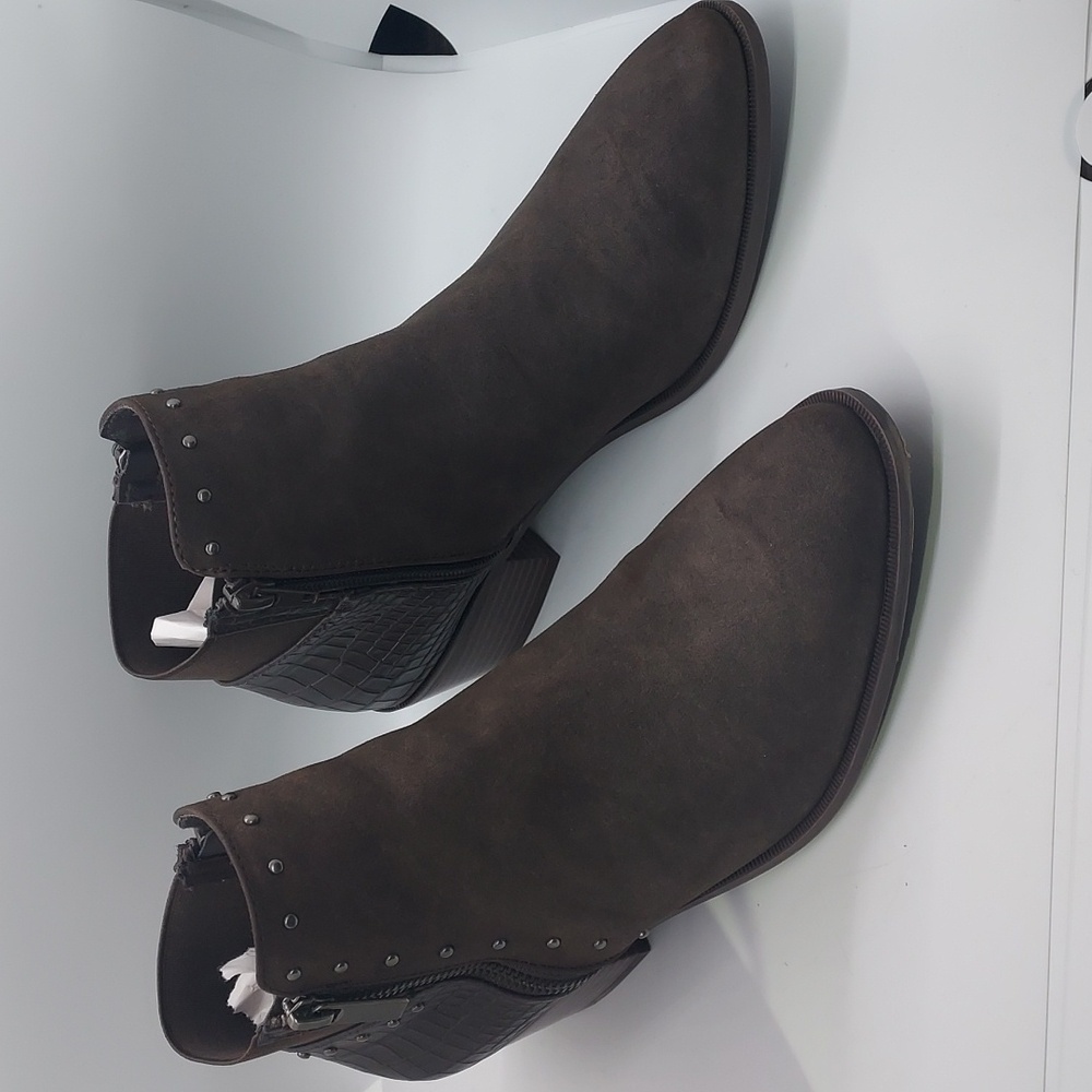 Market & Spruce Agria Espresso Zipper Ankle Bootie Women's Size 8
